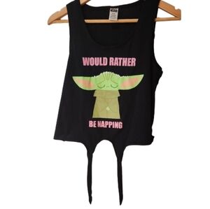 Star Wars XS Black Tie Up‎ Top Grogu "Would Rather Be Napping"